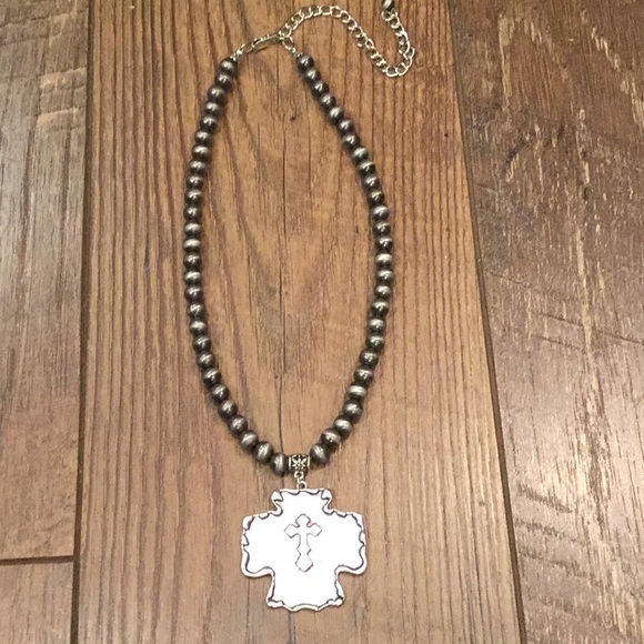 Southwestern Cross Necklace - Picture 2 of 4